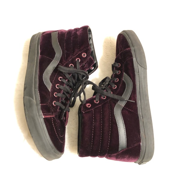 vans sk8 hi velvet burgundy